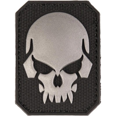 Nášivka na suchý zip SKULL 3D černá