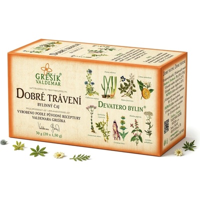 Grešík dobré trávení bylinný porcovaný čaj 20 x 1,5 g