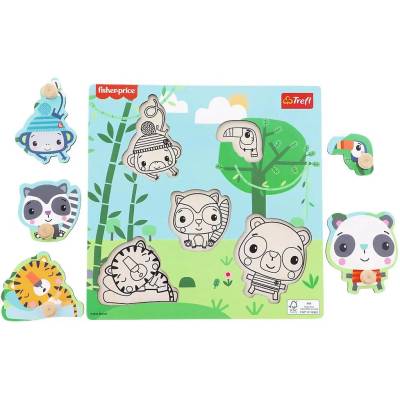 Trefl - Puzzle Drevená vkládačka Džungľa - 1 - 39 piese