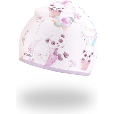 LITTLE ANGEL Čiapka podšitá Outlast® panda zv.fialová