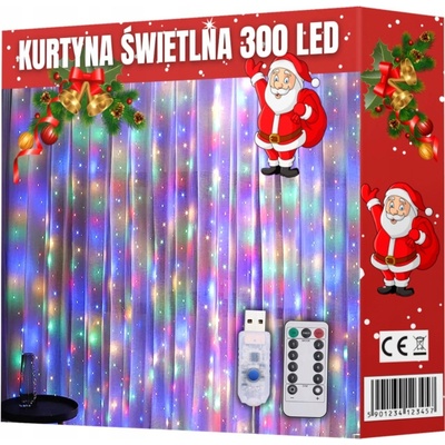 BERGE LED svetelný záves 3x2,8m multicolor