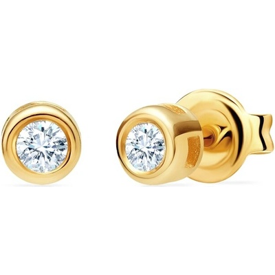 SAVICKI Náušnice žlté zlato, diamanty SAVMAYK1000101647