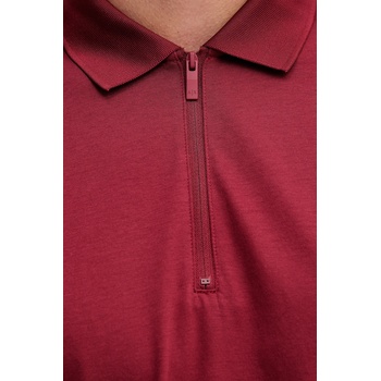 Giorgio Armani Памучна тениска с яка Armani Exchange в бордо с изчистен дизайн XM001291 AF10364 (XM001291.AF10364)