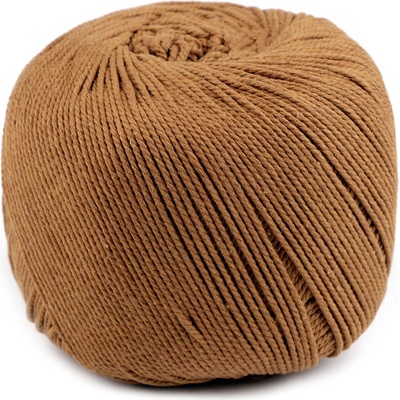 Bavlněná příze macrame Ø2-2,5 mm rozčesávací Varianta: 9 hnědá světlá, Balení: 1 ks 47282/109633/238983
