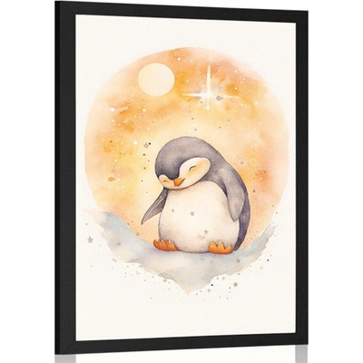 Plakát zasněný tučňáček - 30x45 no frame