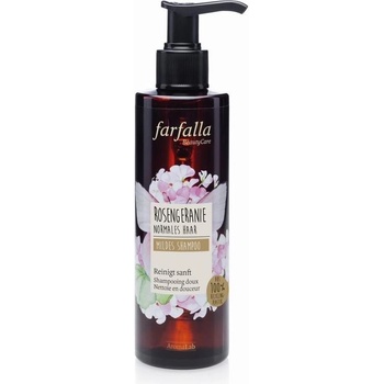 Farfalla Rosengeranie Mildes Shampoo jemný šampon s vůní pelargonie 200 ml