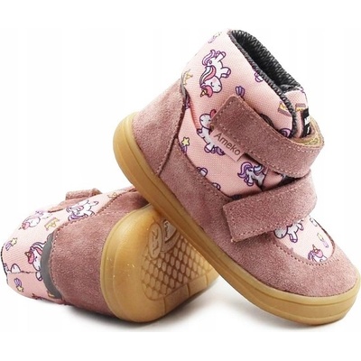 Ameko barefootové boty lehce zateplené s membránou Nolan Unicorn růžová