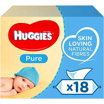 Huggies PURE vlhčené ubrousky 18 x 56 ks