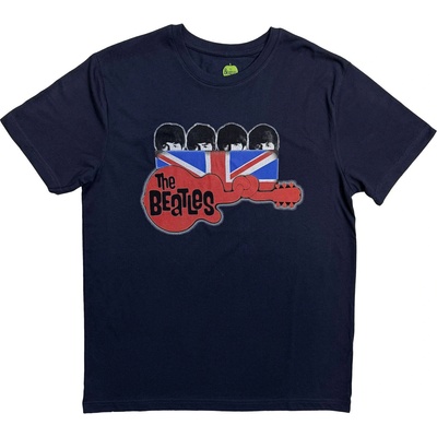 The Beatles Guitar & Flag Navy Blue M Риза (<![CDATA[BEATTEE70MN02]]>)