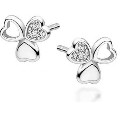 Lafira stříbrné náušnice Clover Crystal Z1720