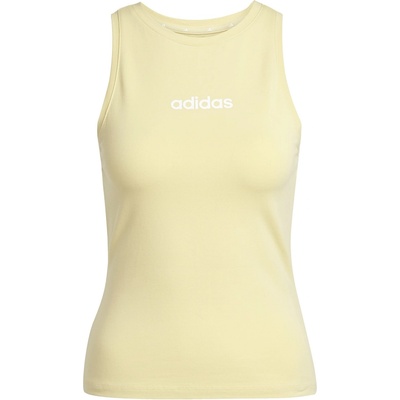 adidas Дамски потник Adidas Essentials Linear Slim Cotton Tank Top Womens - Powder Yellow