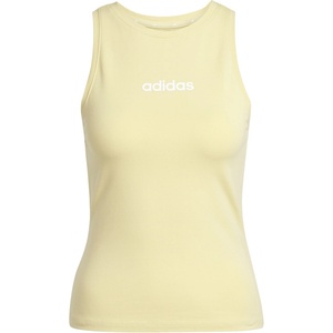 adidas Дамски потник Adidas Essentials Linear Slim Cotton Tank Top Womens - Powder Yellow