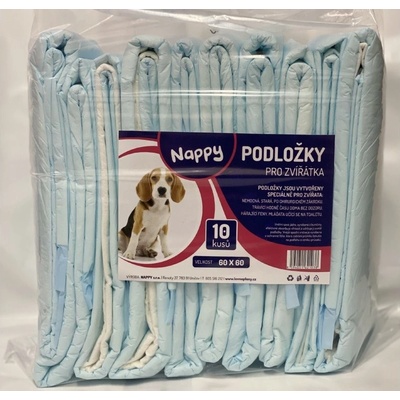 Nappy podložky pro zvířátka 60x60 cm 10 ks