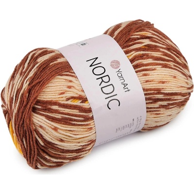 Pletací příze Nordic 150 g Varianta: 2 (656) hnědá hořčicová, Balení: 1 ks 61518/159619/285362