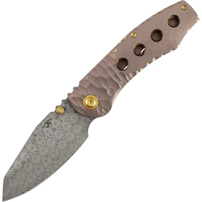 Kansept Caveman Damascus Rose Gold Anodized and Stonewashed Titanium K1110A6