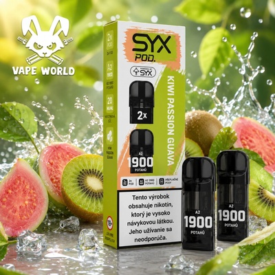 SYX Bar POD cartridge Kiwi Passion Guava 20 mg 2 ks