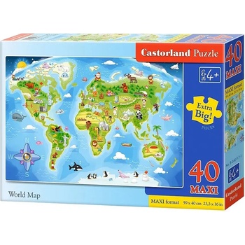 Castorland - Puzzle World map 5 - 40 - 99 piese