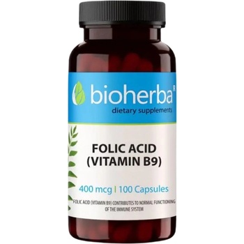 Image 1 of Bioherba Folic Acid 400 mcg [100 капсули]