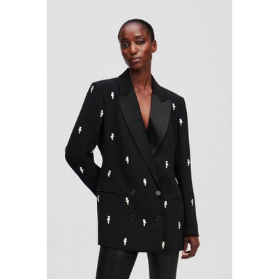 Karl Lagerfeld EMBELLISHED TAILORED JACKET BLACK – Zbozi.Blesk.cz
