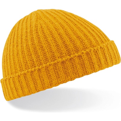 Beechfield pánská pletená čepice B460 Mustard