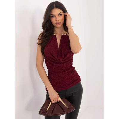 ITALY MODA Top-IT-TP-9967.01P Bordó