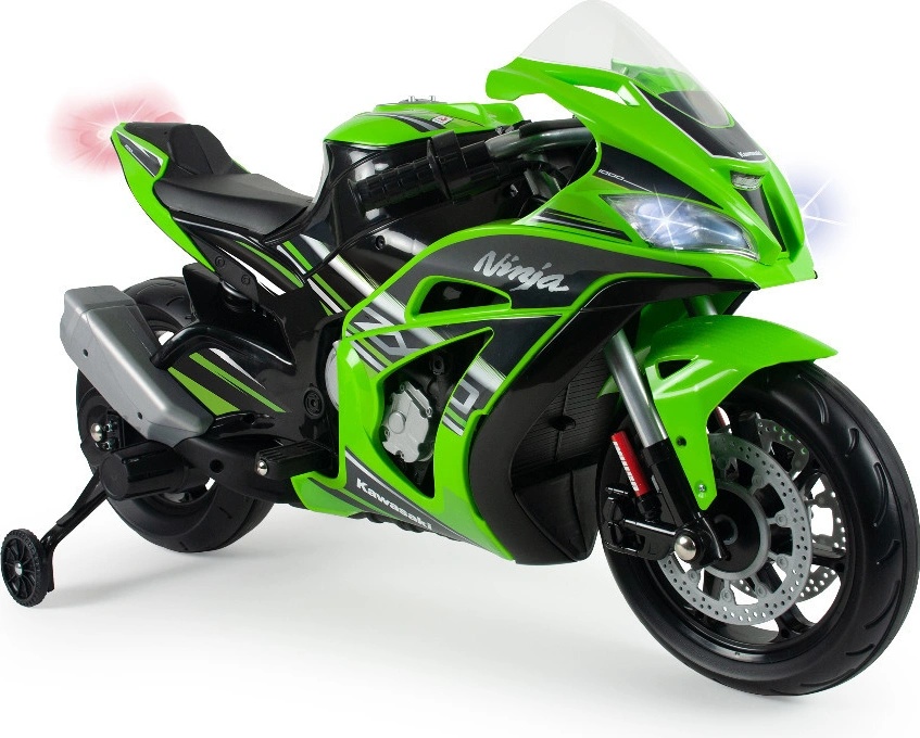 Apple - A Injusa elektrická motorka Kawasaki ZX10 Ninja 12V zelená