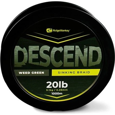 RidgeMonkey Šňůra Descend Sinking Braid 1000m 0,35mm 30lb