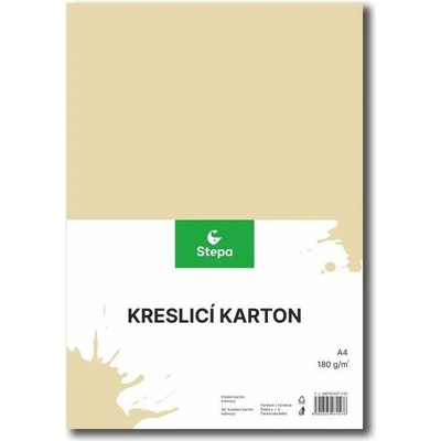 Kreslící karton Stepa A4, 180g/m2 - krémový, 1ks