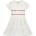 Guess Разкроена комбинирана рокля в бяло за момиче Guess