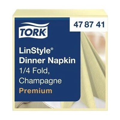 TORK Servítky priemyselne kompostovateľné 1/4 ohyb 1V Premium LinStyle šampanské 50ks 39x39 cm