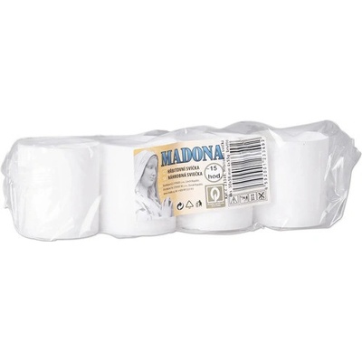 Hřbitovní svíčky lisované Madona bílé 55 g 4 ks