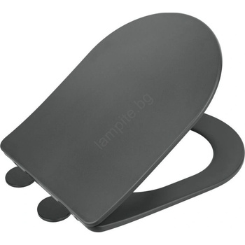 WENKO 26030100 - Тоалетно седало GALATI 46x36 см антрацит (WE0742)