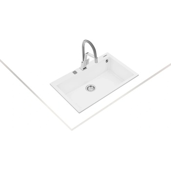 Teka ForSquare 72.40 TG БЯЛА Гранитна мивка, авт. клапан, за шкаф 80 см (М.1025.БЯ)