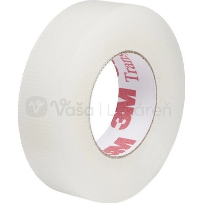 3M Transpore Transparentná polyuretánová náplasť na cievke 1,25 cm x 9,1 m 24 fixačných náplastí