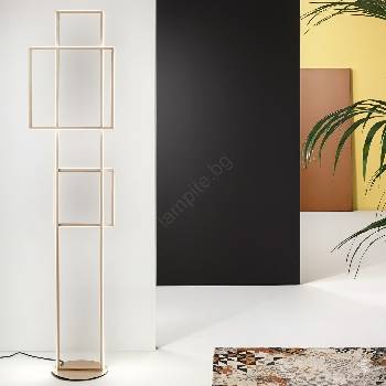 Ondaluce - димируема LED подова лампа DOWEL LED/77W/230V, златна (OND0046)