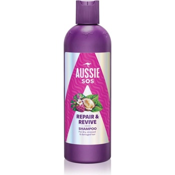 Aussie SOS Repair & Revive подхранващ шампоан за третирана коса и скалп 500ml