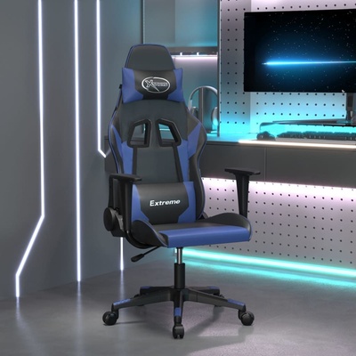 Nabytek XL Herní židle černá a modrá umělá kůže