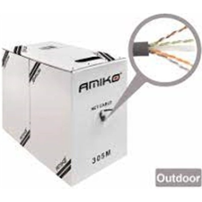 Amiko 33105 CAT5e FTP Outdoor 305m černý