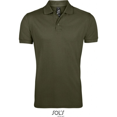 Sol´s Collection polokošile Prime Men krátký rukáv pánská Cot-25057154901 Army zelená