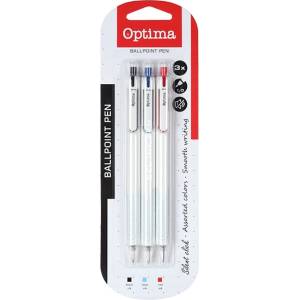 Optima Химикалка OPTIMA с бутон Stella в смесени цветове 1, 0 mm 3 бр. 100934 (100934)
