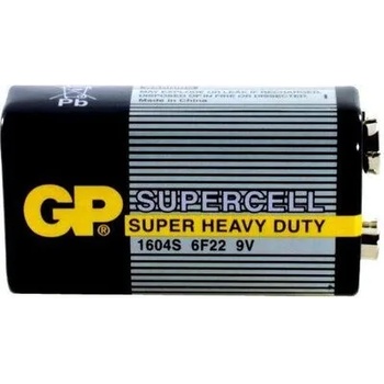 GP Batteries Цинк карбонова батерия GP 6F22 /9V/ Supercell 1604E 1 бр. shrink (GP-BM-1604S-B)