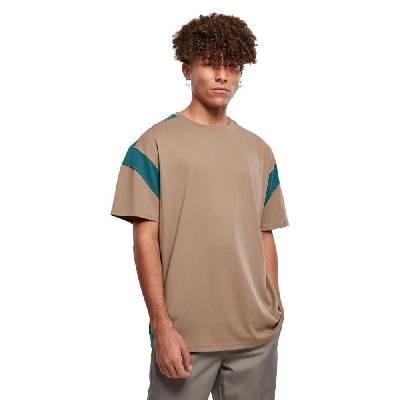 Тениска Urban classics Active short sleeve T-shirt - Brown (Dark khaki / Teal)