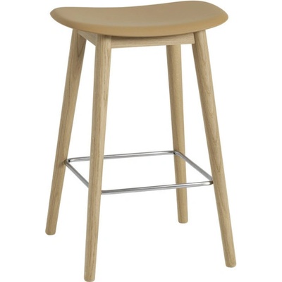 Muuto Fiber 65cm wood base ochre