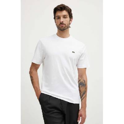 Lacoste Памучна тениска Lacoste в бяло с изчистен дизайн (TH7318)