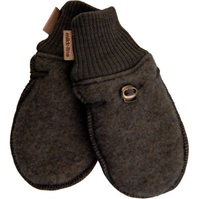 Mikk-Line Детски ръкавици Mikk-Line Kid's Wool Mittens Gloves - Dark Brown Melange - размер 62/68 (EU) (202-6757-0712)