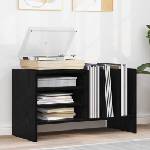 vidaXL Шкаф за грамофонни плочи Черния дъб 78.5 x 35 x 45 см (891073)