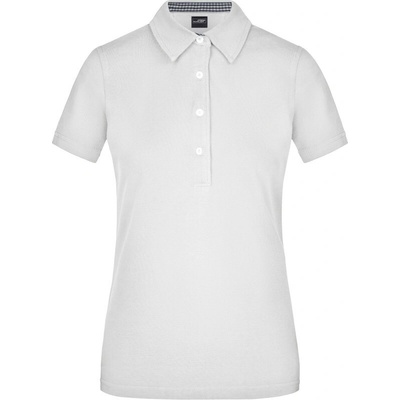 James & Nicholson Polokošile JN 969 button-down krátký rukáv dámská COT-020969j2501 Bílá navy