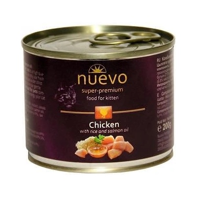 nuevo Chicken Kitten - Пълноценна консерва за малки котета Пилешко с ориз