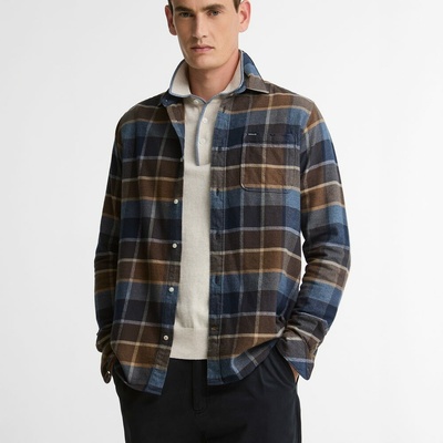 Barbour Copswell Relaxed kockovaná košel'a dark sand