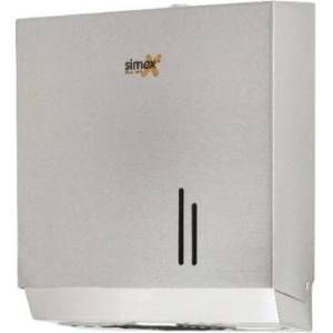 Simex Метален диспенсър за кърпи V/Z - черен мат/инокс Simex (Цвят: Инокс) (6013)